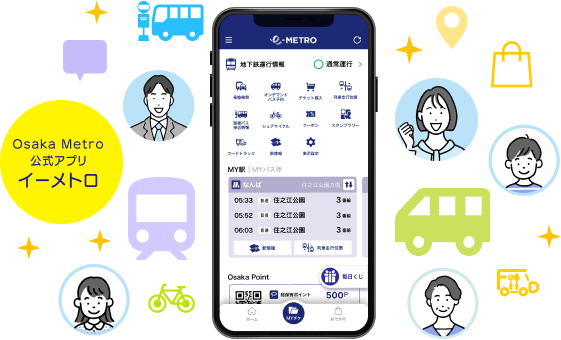 Osaka Metro 公式アプリ　イーメトロ